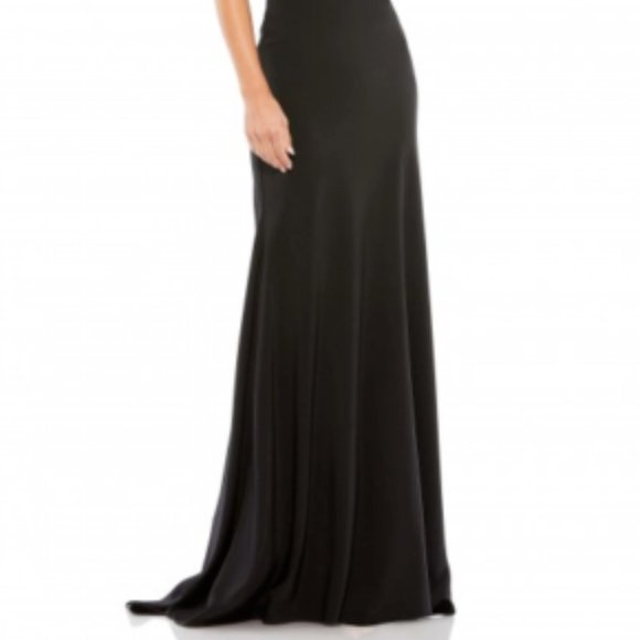 MAC DUGGAL 26262I EXPOSED BACK SEQUIN BOW BLACK GOWN sz 2 - Picture 9 of 9